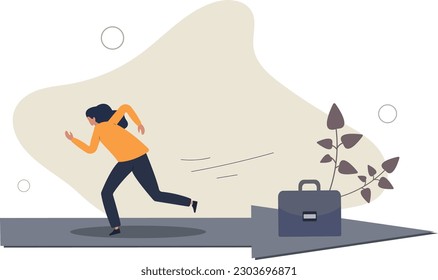 Wrong direction lead to mistake, leadership decision to be difference or opposite, mislead or false to get lost concept.flat vector illustration.