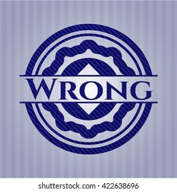 Wrong emblem with jean high quality background