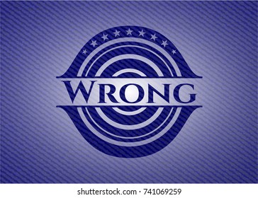 Wrong emblem with jean high quality background