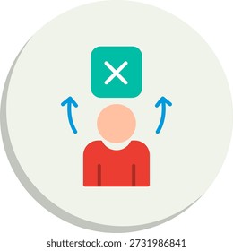 Wrong Flat Circle Style Icon