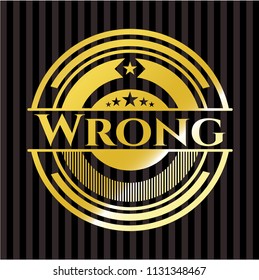 Wrong gold shiny badge