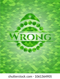 Wrong green emblem. Mosaic background