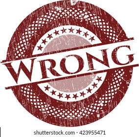 Wrong grunge stamp