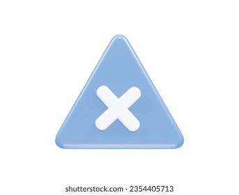 Wrong icon 3d render illustration vector