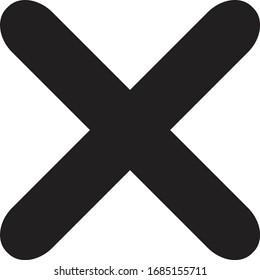 wrong icon black symbol set