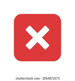 Icono incorrecto. Botón de icono Cancelar, eliminar y rechazar.