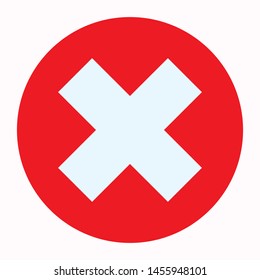 wrong icon. flat illustration of wrong vector icon for web