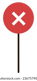 Wrong icon, a red sign with X icon, Red cross in circle. Concept of donts, error, bad, not approved, wrong symbol, false, Not allowed, signifying negative and incorrect action, danger, stop, road sign