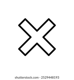 wrong icon Thin outline art symbol