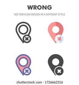icono incorrecto. para el diseño de su sitio web, logotipo, aplicación, interfaz de usuario. Ilustración gráfica vectorial y trazo editable. EPS 10.