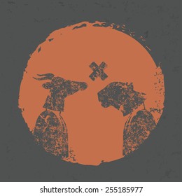 Wrong idea symbol on grunge design,grunge vector