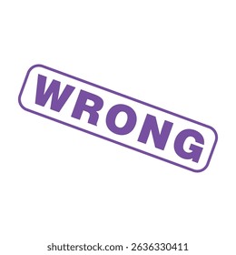 Wrong Letter Rubber Stamp Template Design