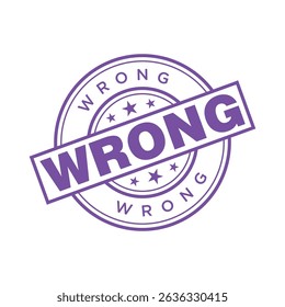 Wrong Letter Rubber Stamp Template Design