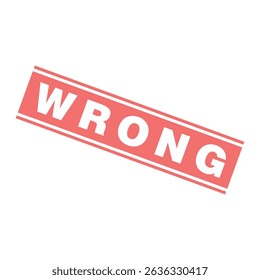 Wrong Letter Rubber Stamp Template Design