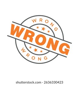 Wrong Letter Rubber Stamp Template Design