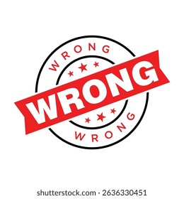 Wrong Letter Rubber Stamp Template Design