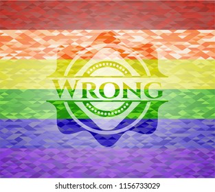 Wrong lgbt colors emblem 