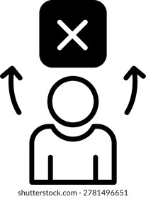 Wrong Line Fill Style Icon