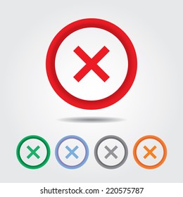 Wrong mark icon , Cross sign
