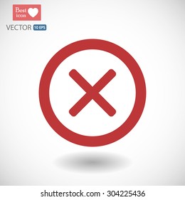Wrong mark . line vector icon
