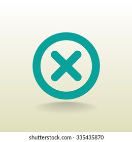 Wrong mark . line vector icon