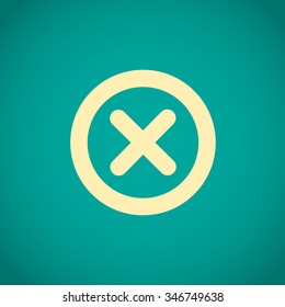 Wrong mark, line vector icon