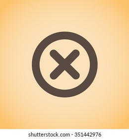 Wrong mark . line vector icon