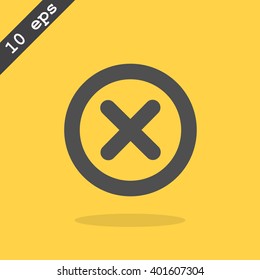 Wrong mark . line vector icon
