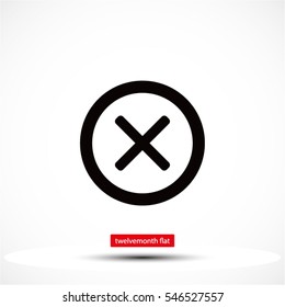 Wrong mark . line vector icon