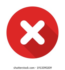 Wrong Marks, Cross Marks, Rejected, Disapproved, No, False, Not Ok, Wrong Choices, Task Completion, Voting. - Vector Mark Symbols In Red. Isolated Icon.