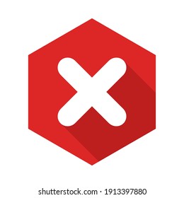Wrong marks, Cross marks, Rejected, Disapproved, No, False, Not Ok, Wrong Choices, Task Completion, Voting. - vector mark symbols in red. Isolated icon.