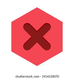 Wrong marks, Cross marks, Rejected, Disapproved, No, False, Not Ok, Wrong Choices, Task Completion, Voting. - vector mark symbols in red. Isolated icon.