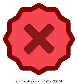 Wrong marks, Cross marks, Rejected, Disapproved, No, False, Not Ok, Wrong Choices, Task Completion, Voting. - vector mark symbols in red. Isolated icon.