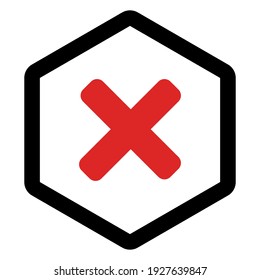 Wrong marks, Cross marks, Rejected, Disapproved, No, False, Not Ok, Wrong Choices, Task Completion, Voting. - vector mark symbols in red. Isolated icon.