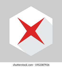 Wrong marks, Cross marks, Rejected, Disapproved, No, False, Not Ok, Wrong Choices, Task Completion, Voting. - vector mark symbols in red. Isolated icon.