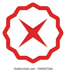 Wrong marks, Cross marks, Rejected, Disapproved, No, False, Not Ok, Wrong Choices, Task Completion, Voting. - vector mark symbols in red. Isolated icon.