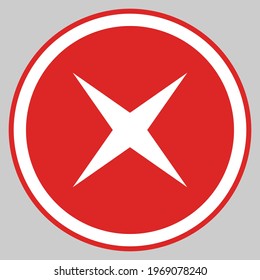 Marcas erróneas, marcas cruzadas, rechazadas, desaprobadas, no, falsas, no correctas, opciones erróneas, finalización de tareas, votación. - símbolos de marca vectorial en rojo. Icono aislado.