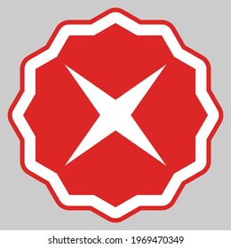 Wrong marks, Cross marks, Rejected, Disapproved, No, False, Not Ok, Wrong Choices, Task Completion, Voting. - vector mark symbols in red. Isolated icon.