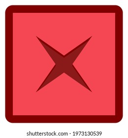 Wrong marks, Cross marks, Rejected, Disapproved, No, False, Not Ok, Wrong Choices, Task Completion, Voting. - vector mark symbols in red. Isolated icon.