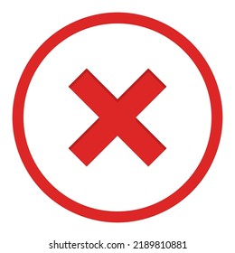Wrong marks, Cross marks, Rejected, Disapproved, No, False, Not Ok, Wrong Choices, Task Completion, Voting. - vector mark symbols in red. Isolated icon.