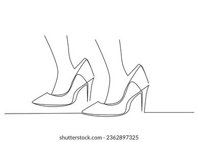 wrong order heels shoes big shoes line art