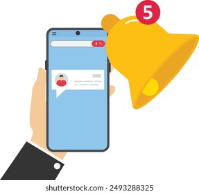 Wrong password concept. Access denied. Personal data protection on the internet. Warning message on the smartphone. Incorrect data entering. Trying to enter to private account vector illustration.

