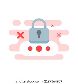 wrong password concept illustration flat design vector eps10. modern graphic element for landing page, empty state ui, infographic, icon