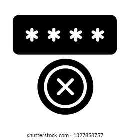 wrong password glyph icon
