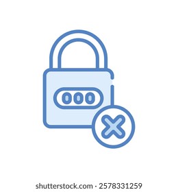 Wrong password icon vector stock illustration