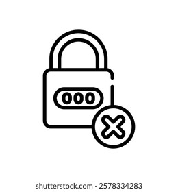 Wrong password icon vector stock illustration