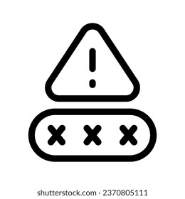 Wrong Password Icon Vector Symbol Design Illustration