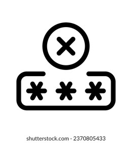 Wrong Password Icon Vector Symbol Design Illustration