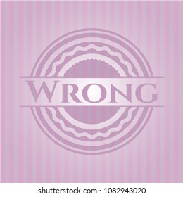  Wrong pink emblem. Vintage.
