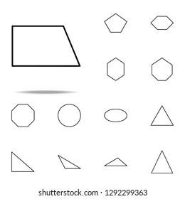 Wrong quadrilateral icon. Geometric figures icons universal set for web and mobile